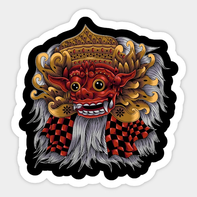 Balinese Mask Sticker by KINNFUL